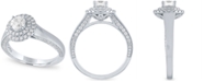 Macy's Diamond Halo Engagement Ring (1 ct. t.w.) in 14k White Gold